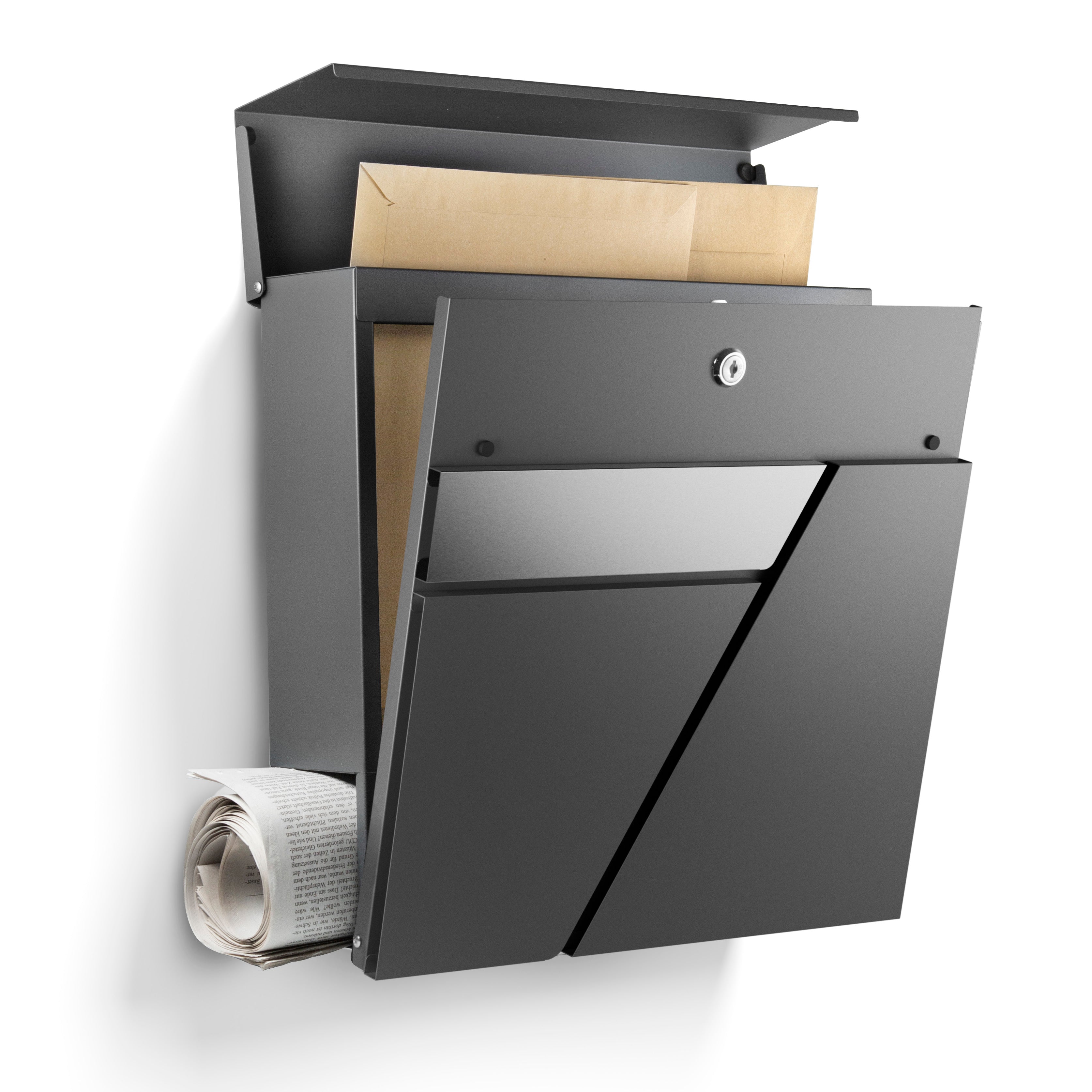 Letterbox Amsterdam - urban-modern, made of stainless steel