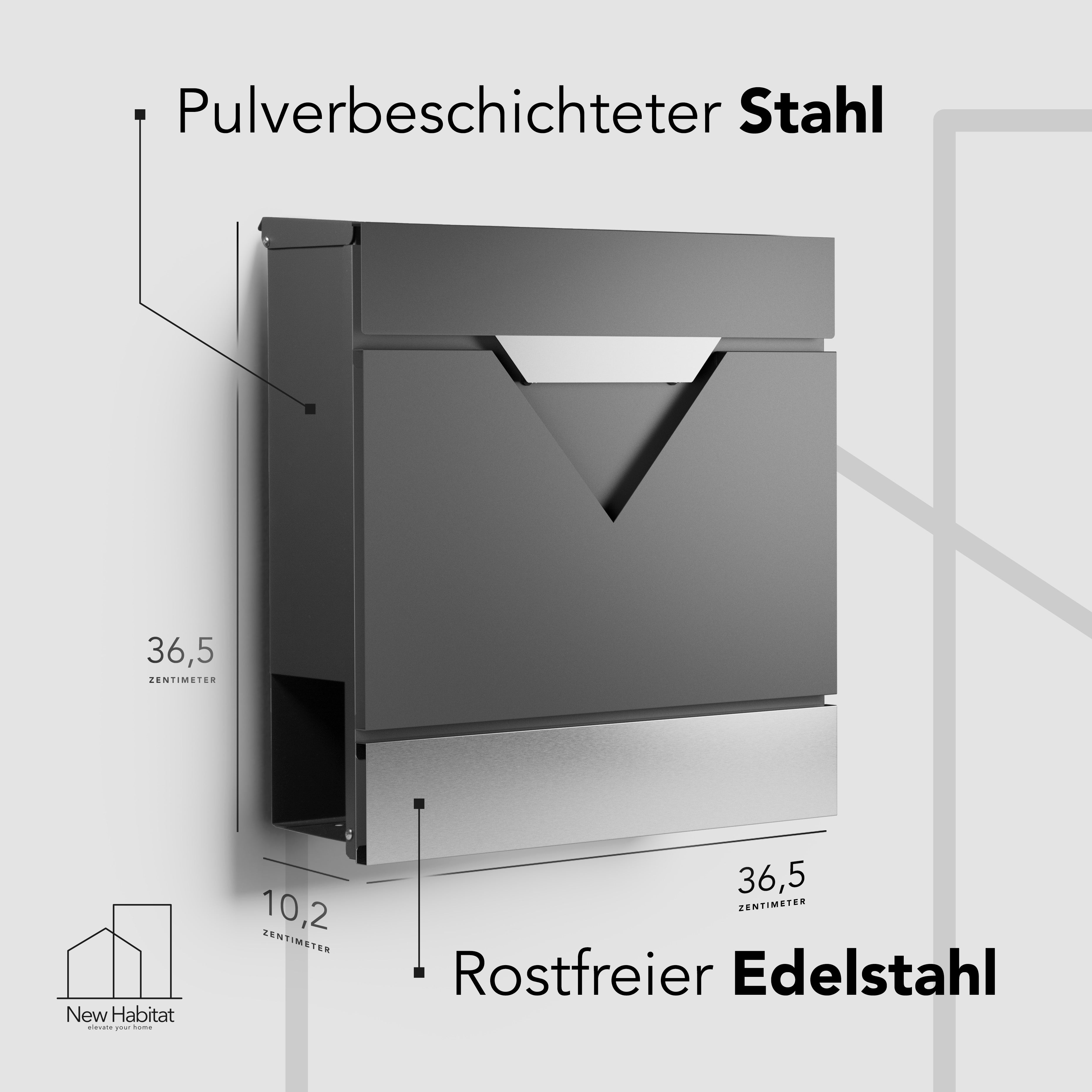 Venetian Mailbox — Italian-elegant, made of stainless steel