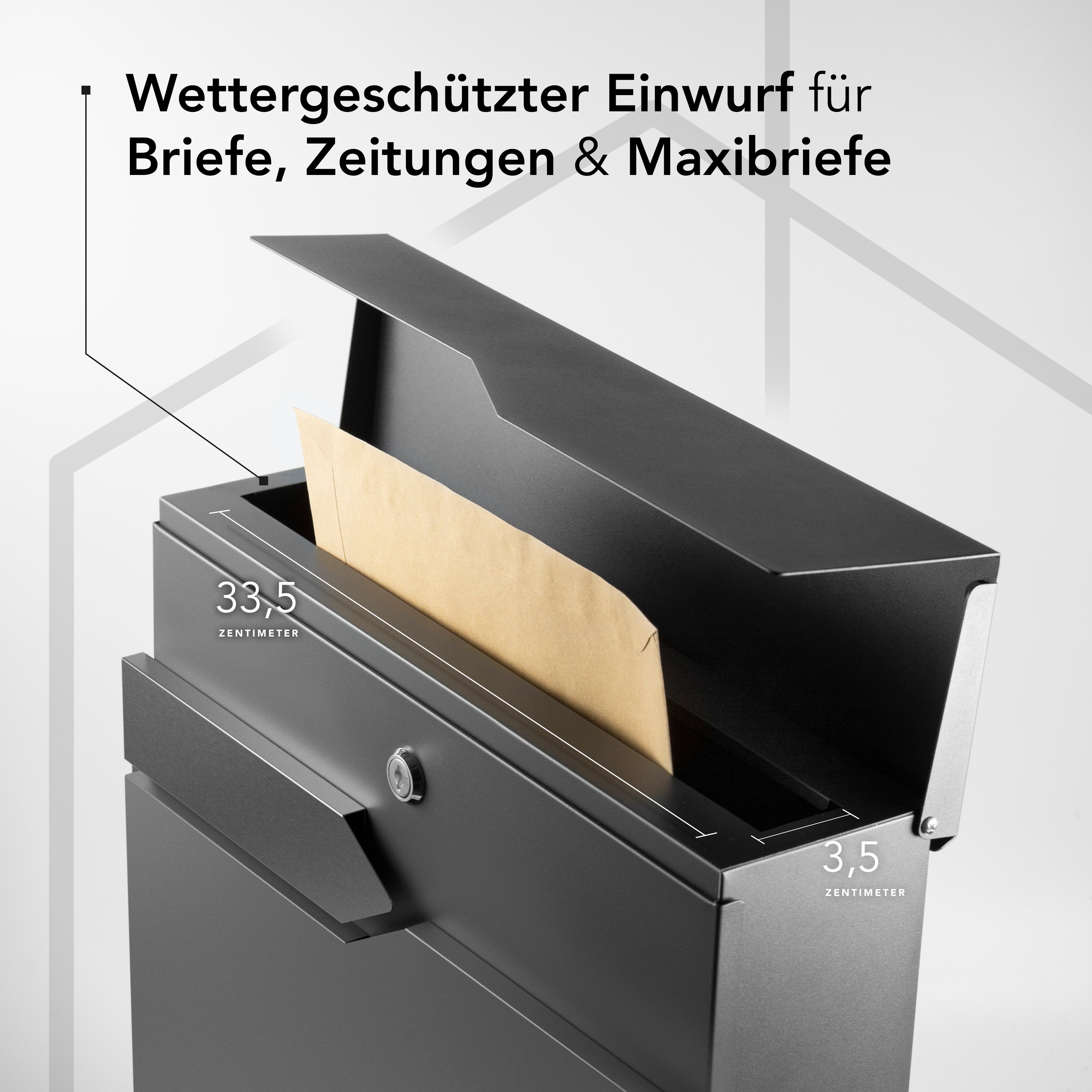 Letterbox Sydney with engraving — modern & minimalist in stainless steel