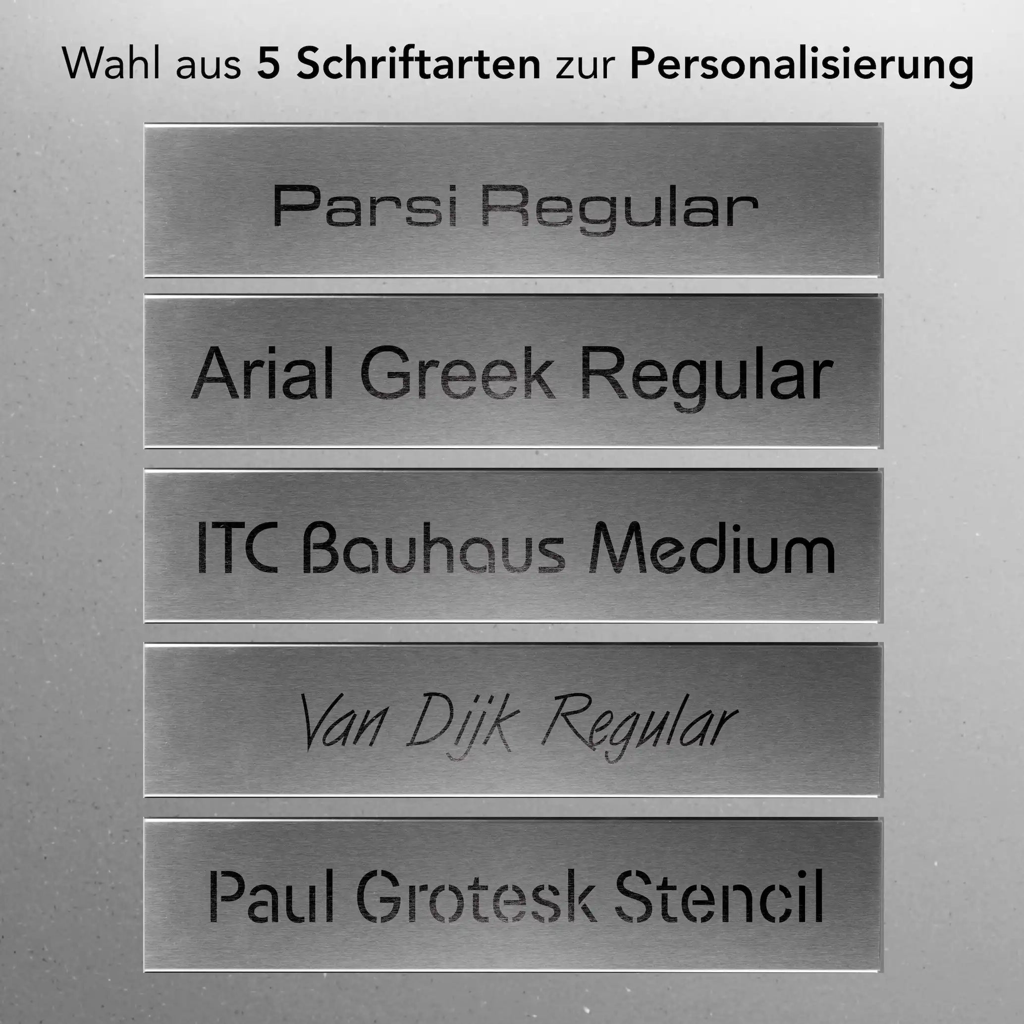 Mailbox Stockholm with Engraving — minimalist & rustproof, made of stainless steel
