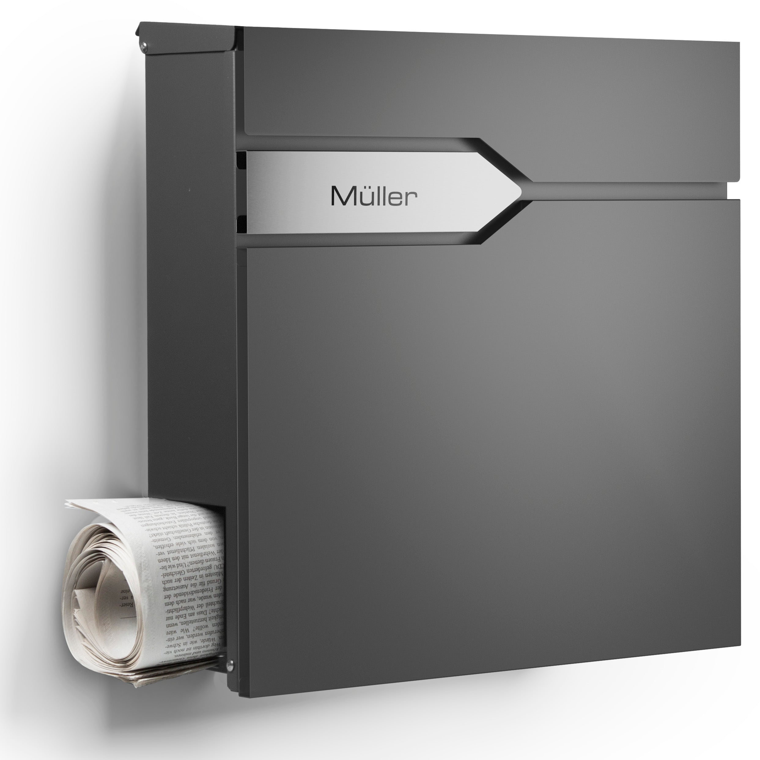 Munich Letterbox with Engraving — Robust & Timeless Stainless Steel