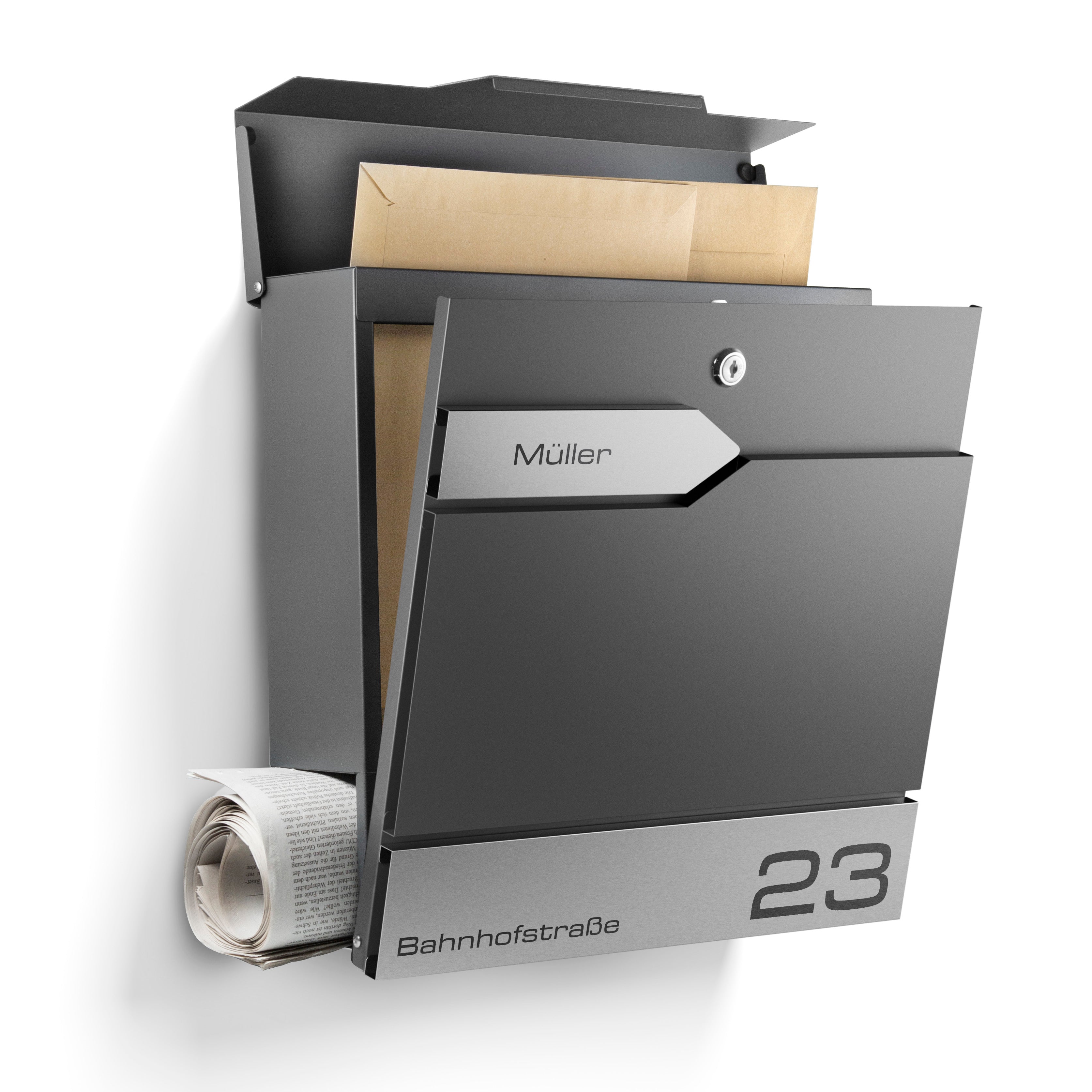 Letterbox Sydney with engraving — modern & minimalist in stainless steel