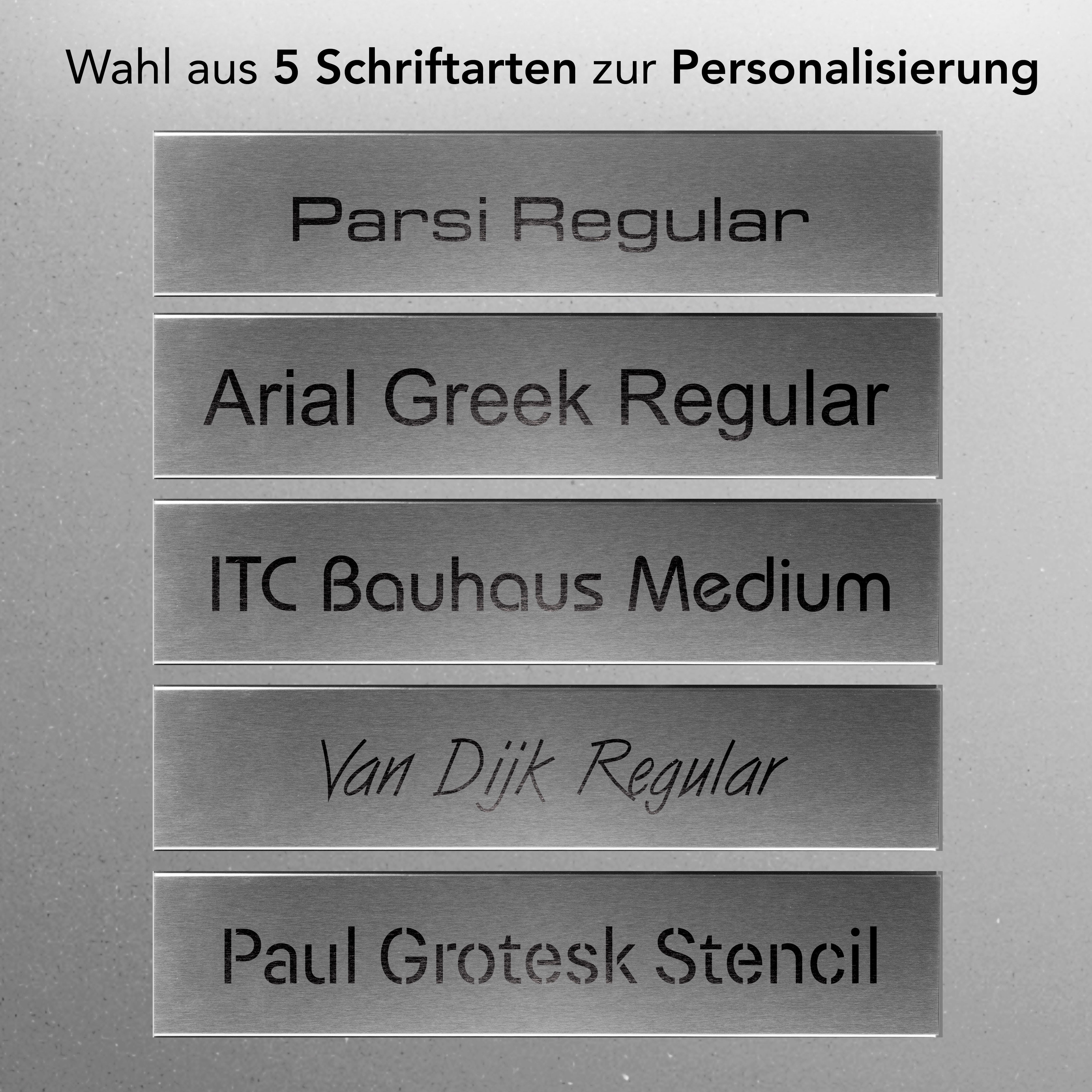Munich Letterbox with Engraving — Robust & Timeless Stainless Steel